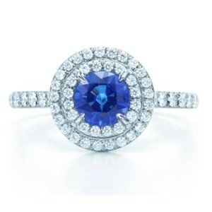 Tiffany & Co. Soleste Sapphire and Diamond Ring